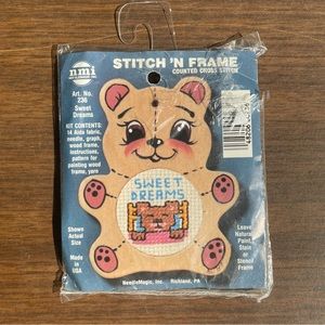 Vintage Cross Stitch Bear Craft